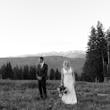 Groom With Bride Wearing Simple Vintage V-back Dress Abbott Dawn By Sottero and Midgley