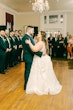 Bride Wearing Sparkly Lace Wedding Dress Called Essex By Sottero And Midgley Dancing With Groom At The Reception