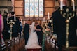 Real Bride in Floral Lace A-Line Wedding Dress with Beaded V-Neckline Called Sasha by Maggie Sottero