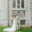 Groom With Bride Wearing Lace Mermaid Wedding Dress Esther By Maggie Sottero