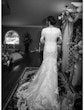 Bride Wearing Modest Lace Wedding Dress Called Tuscany Leigh By Maggie Sottero