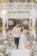 Real Bride in Floral Lace Boho A-Line Wedding Dress with Deep Illusion V-Neckline Called Lorenza by Maggie Sottero 
