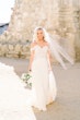 Bride In Crepe And Lace Wedding Dress Called Beverly By Rebecca Ingram