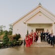 Groom With Bride Wearing Lace Sheath Wedding Dress Francesca By Maggie Sottero