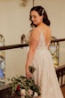 Bride in Dreamy Beaded Floral Lace A-Line Wedding Dress Called Laramie by Sottero & Midgley