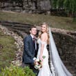 Groom With Bride Wearing Lace Sheath Wedding Dress Tanica By Sottero And Midgley