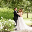 Bride Wearing Beaded Wedding Dress Called Marvine By Sottero And Midgley With Groom