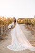 Bride Wearing Sexy Crepe Sheath Wedding Dress Cambridge By Sottero And Midgley