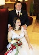 Groom With Bride Wearing Boho-Chic Ball Gown Meryl By Maggie Sottero