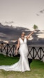 Bride In Boho Lace Wedding Dress Called Burke By Maggie Sottero On Beach