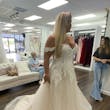 Bride Wearing Off The Shoulder Aline Vanessa By Rebecca Ingram