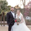 Real Bride In Ruffled Wedding Dress Called Fatima By Maggie Sottero With Groom