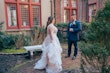 Groom First Look With Bride Wearing Sparkly Lace Wedding Dress Called Essex By Sottero And Midgley