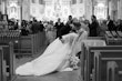 Bride Wearing Lace Princess Wedding Dress Called Norvinia By Sottero And Midgley Kissing Groom In A Chapel