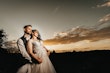 Bride Wearing Lace Ballgown Wedding Dress Called Mavis By Rebecca Ingram With Groom