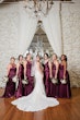 Bride wearing Bailey by Sottero and Midgley with her bridesmaids