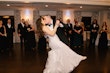 Bride In Lace Beaded Mermaid Wedding Dress Called January By Maggie Sottero With Groom During Reception