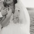 Bride In Tulle A-Line Wedding Dress Called Lorraine Lane Marie By Rebecca Ingram With Groom
