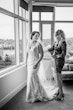 Bride Wearing Lace Fit-And-Flare Daphne By Rebecca Ingram 