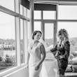 Bride Wearing Lace Fit-And-Flare Daphne By Rebecca Ingram