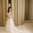 Real Bride in Keyhole Back Wedding Dress in an A-Line Silhouette Called Marlow by Sottero & Midgley