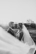 Groom with Bride at Outdoor Fall Wedding Wearing Fairytale Wedding Dress Called Valona by Sottero and Midgley.