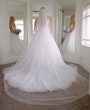 Bride In Lace A-Line Wedding Dress Called Taylor By Maggie Sottero With Long Veil