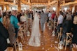 Bride Wearing Lace Beaded Wedding Dress Called Charmaine By Maggie Sottero Walking Down The Aisle