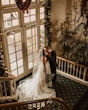 Bride In Beaded And Chiffon Wedding Dress Called Savannah By Maggie Sottero With Groom