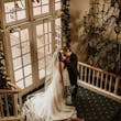 Bride In Beaded And Chiffon Wedding Dress Called Savannah By Maggie Sottero With Groom