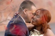 Bride Wearing Lace Crepe Bridal Dress Called Bracken By Sottero And Midgley With Groom