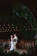 Real Bride in Boho Oversized Floral Lace Wedding Dress with Deep V-Neckline and Pearl Buttons Called Burke by Maggie Sottero