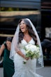 Real Bride in Floral Lace Plus Size Mermaid Wedding Gown Called Giana Lynette by Maggie Sottero