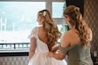 Bride Wearing Lace Aline Wedding Dress Called Harlem By Maggie Sottero Getting Dressed