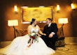 Groom With Bride Wearing Boho-Chic Ball Gown Meryl By Maggie Sottero