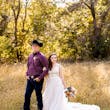 Bride In A-line V-Neckline Minerva Rebecca Ingram With Groom