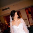 Bride Wearing Sheath and Beaded Wedding Dress Called Doritte By Maggie Sottero