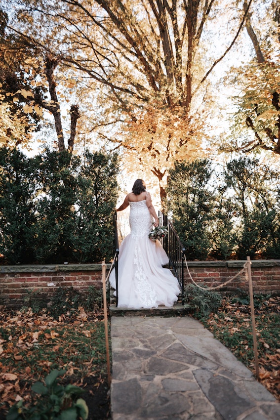 Bride From Back Wearing Wedding Dress Called Alistaire Lynette by Maggie Sottero