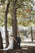 Groom With Bride Wearing Unique Boho A-Line Wedding Dress Keating By Rebecca Ingram