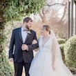 Real Bride In Ruffled Wedding Dress Called Fatima By Maggie Sottero With Groom