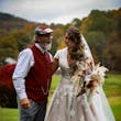 Bride wearing Kingsley wedding gown by Sottero and Midgley with her father