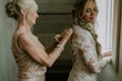 Bride Wearing Lace Sheath Wedding Dress Francesca By Maggie Sottero