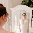 Bride Wearing Cold Shoulder Crepe Wedding Dress Bracken Lynette By Sottero And Midgley