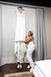 Bride Dancing Next To Her Chic Crepe Wedding Gown Called Anson By Sottero And Midgley