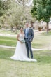 Groom With Bride Wearing Relaxed Boho A-Line Wedding Dress Charlene By Maggie Sottero