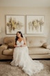Bride in Dreamy Beaded Floral Lace A-Line Wedding Dress Called Laramie by Sottero & Midgley