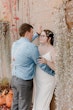 Groom With Bride Wearing Cold Shoulder Crepe Wedding Dress Bracken Lynette By Sottero And Midgley