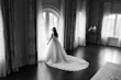 Bride in V neck ballgown called Trinity Lynette by Maggie Sottero