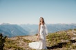 Real Bride in Geometric Lace Bridal Dress with Sweetheart Neckline Called Dover by Maggie Sottero