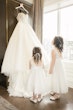 Flower Girls Looking At Princess Ballgown Called Elton By Sottero And Midgley